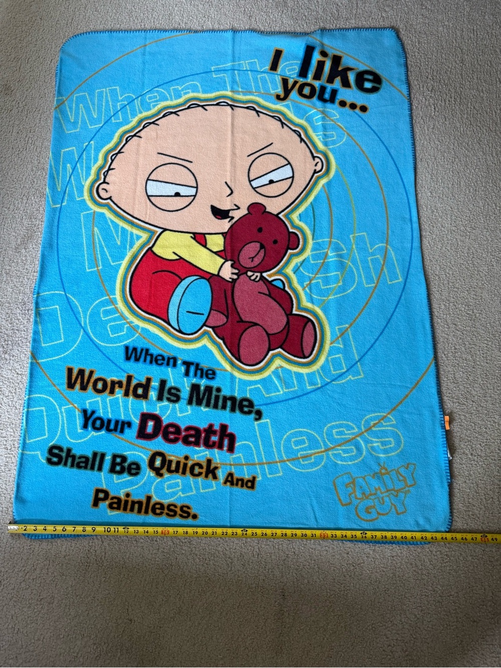 Family Guy Stewie Fleece Throw Blanket